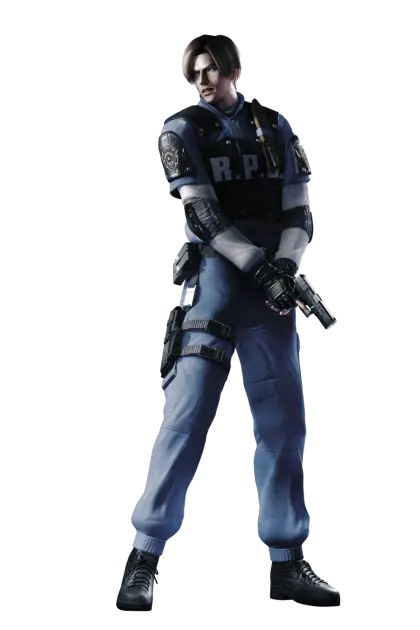 Police Officer Character Illustration with Gun