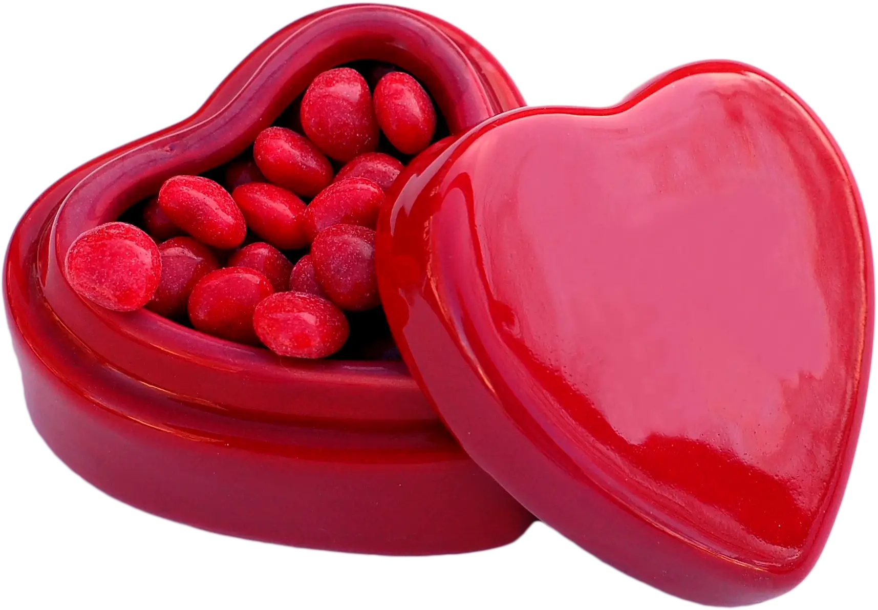 Red Heart-Shaped Candy Box Illustration