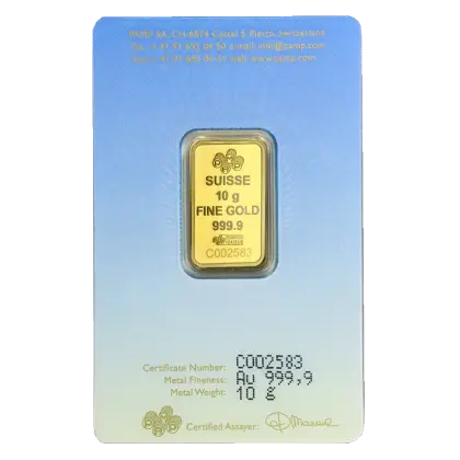 10g Suisse Fine Gold Bar