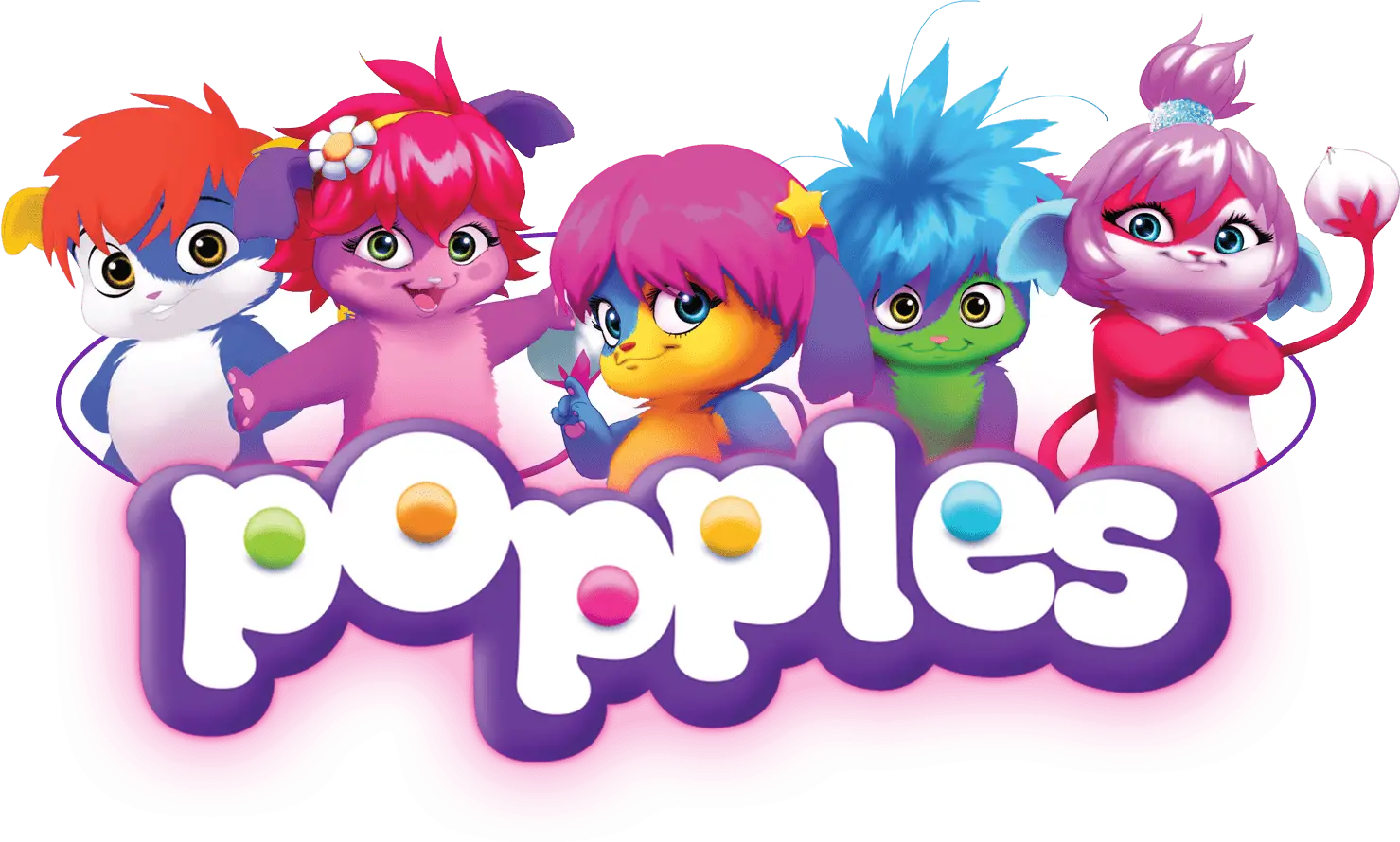 Colorful Popples Cartoon Characters
