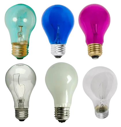 Colorful Light Bulbs Illustration