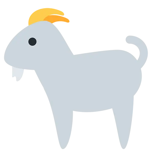 Adorable Cartoon Goat Illustration
