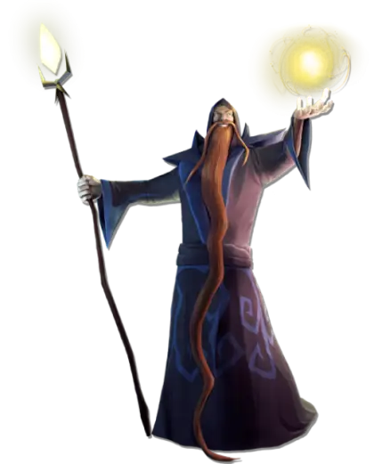 Powerful Wizard Casting Spell