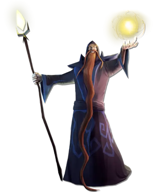 Powerful Wizard Casting Spell