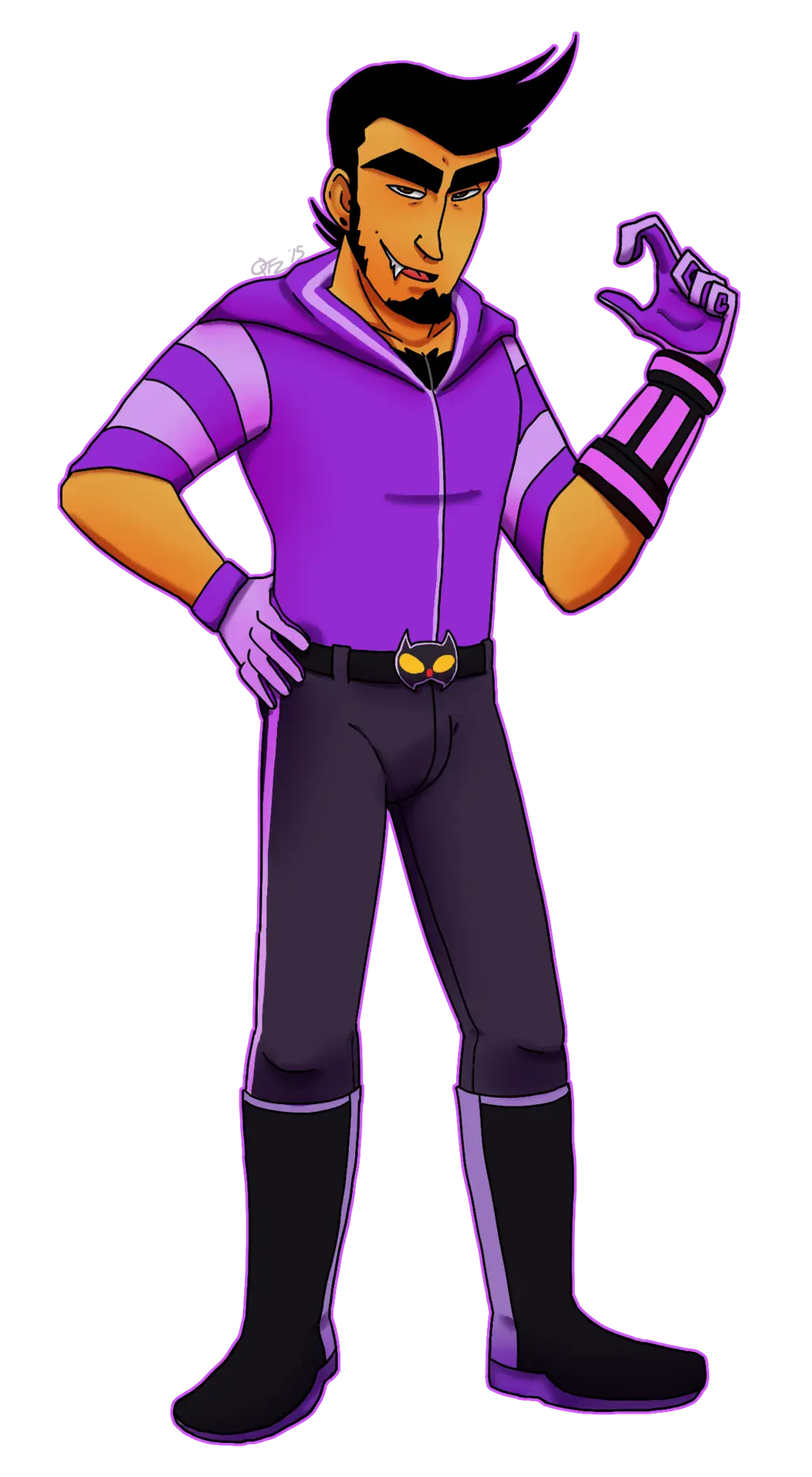 Purple Cartoon Character