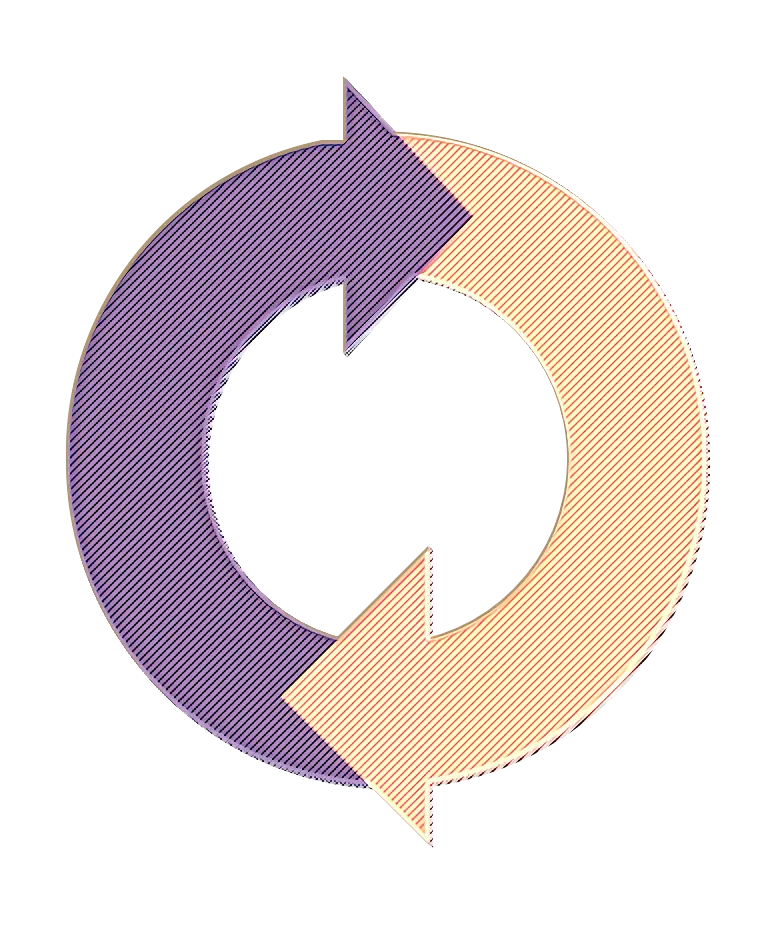 Circular Arrows Representing Cycle or Loop