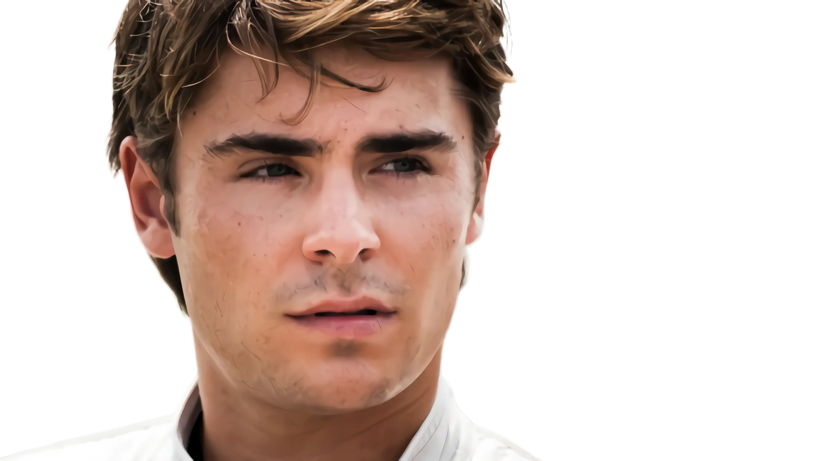 Close-Up Portrait of a Man with a Thoughtful Expression