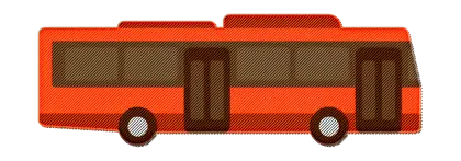 Simple Red Bus Illustration