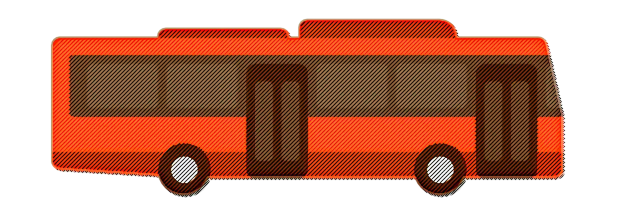 Simple Red Bus Illustration