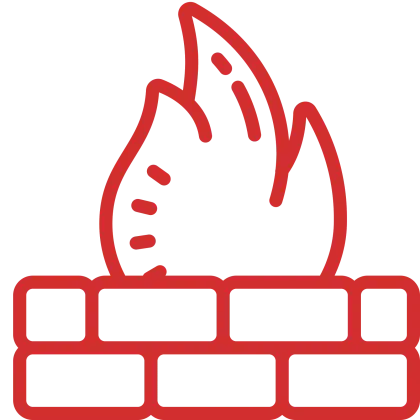 Firewall Icon Depicting Security Concept