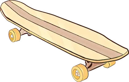 Wooden Skateboard with Minimalist Design