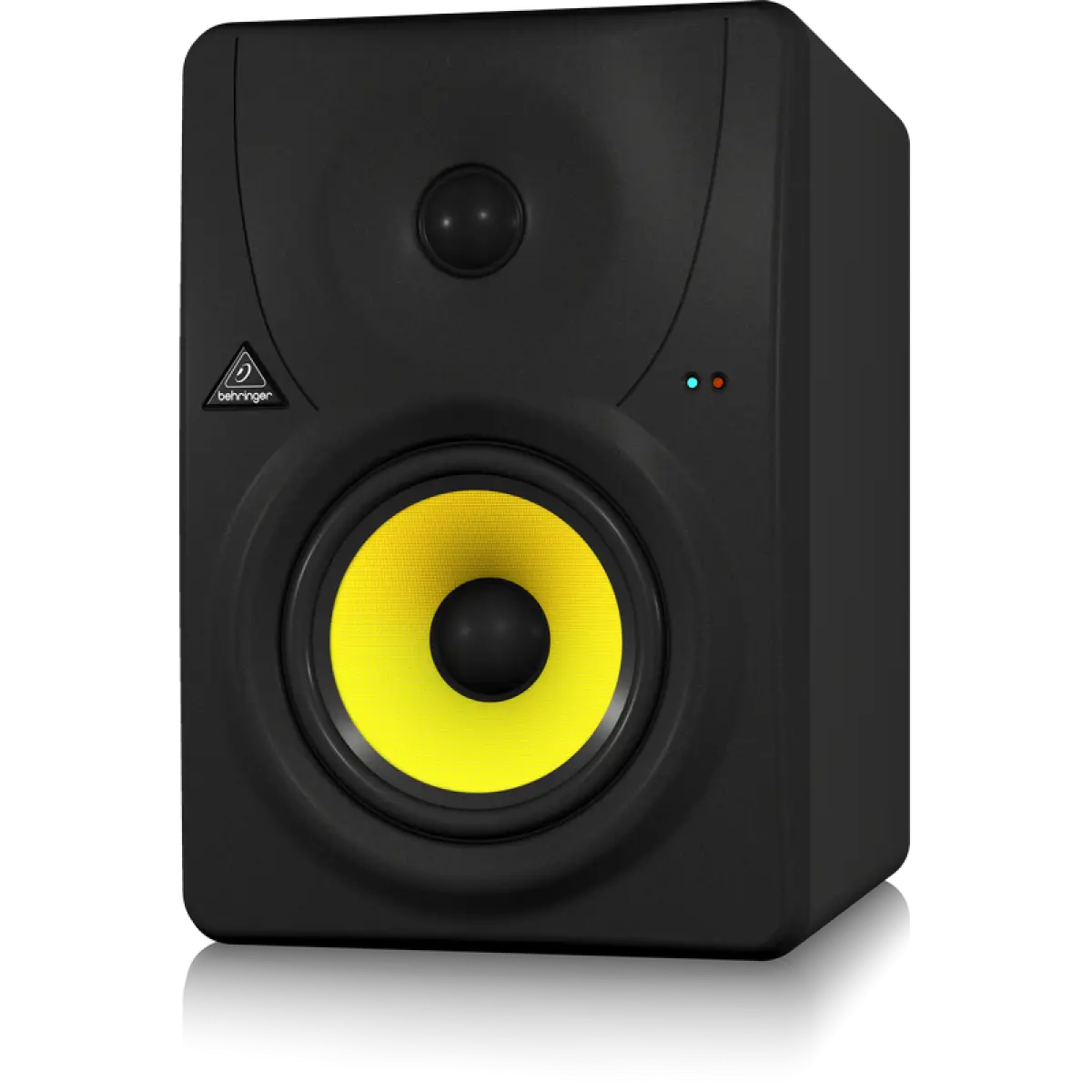 Black Speaker with Vibrant Yellow Cone