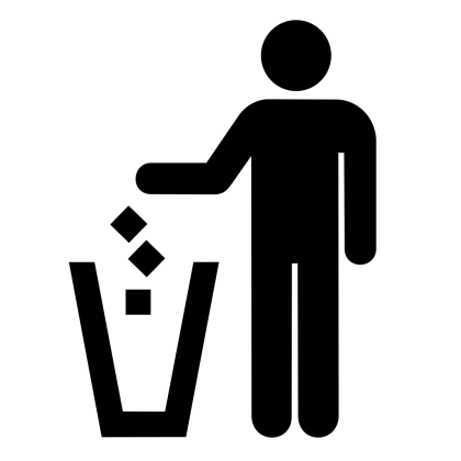 Recycling Person Symbol for Waste Disposal