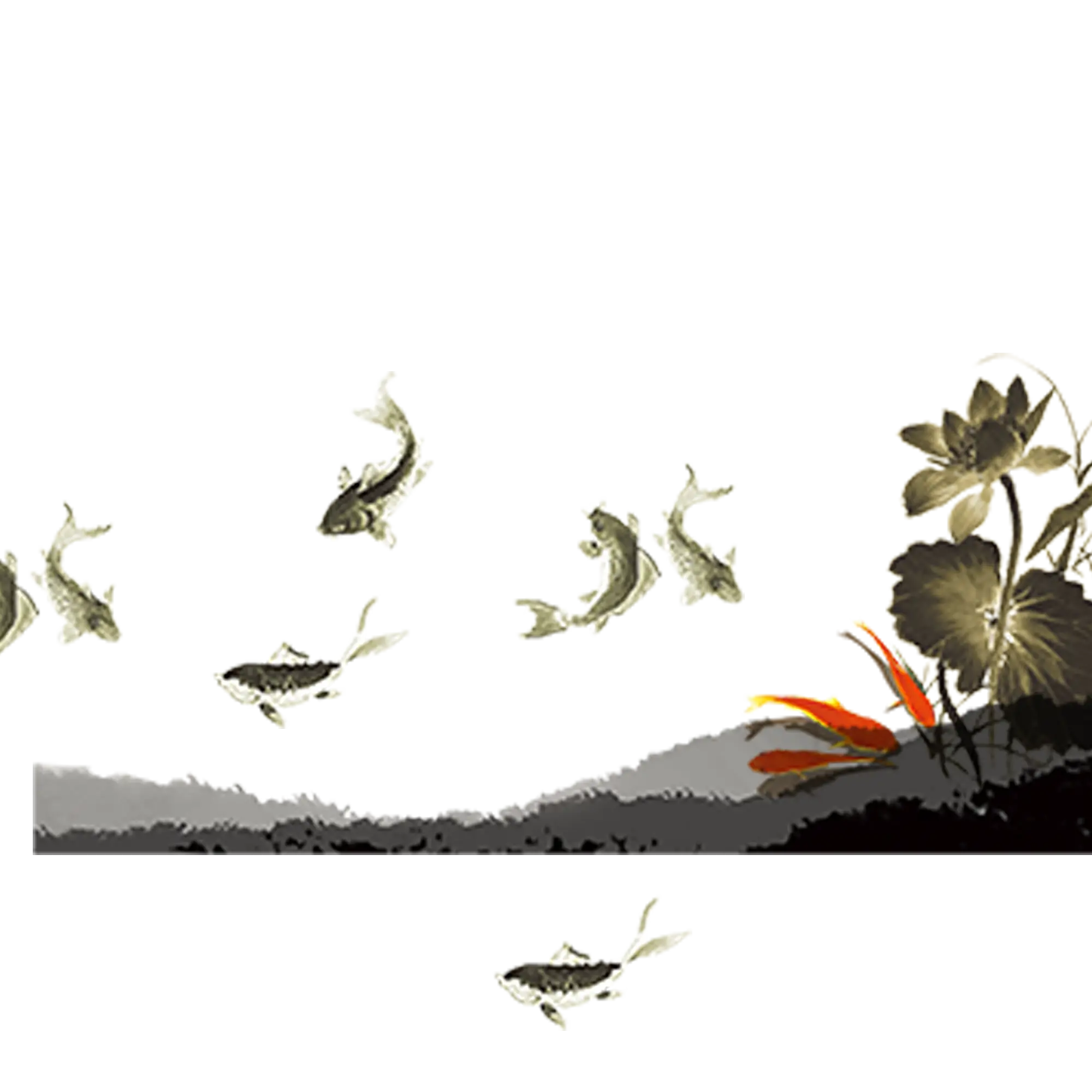 Swimming Fish in Pond