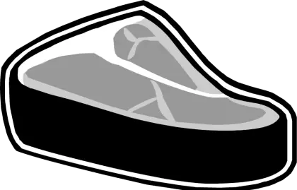 Black and White Steak Illustration