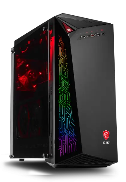 Gaming Desktop Computer with Vibrant RGB Lighting