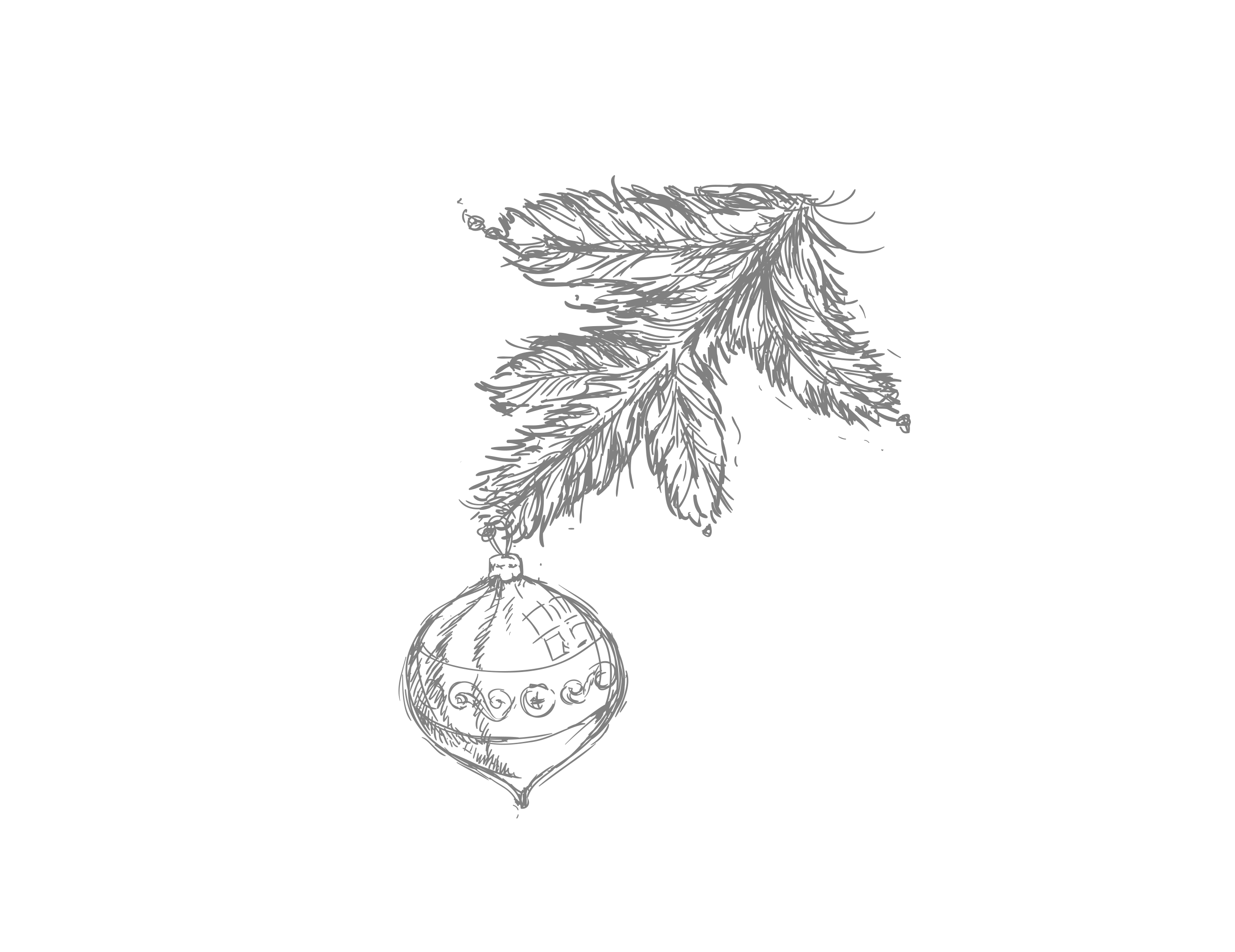 Sketch of Christmas Ornament