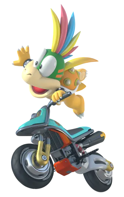 Cartoon Character on Motorbike