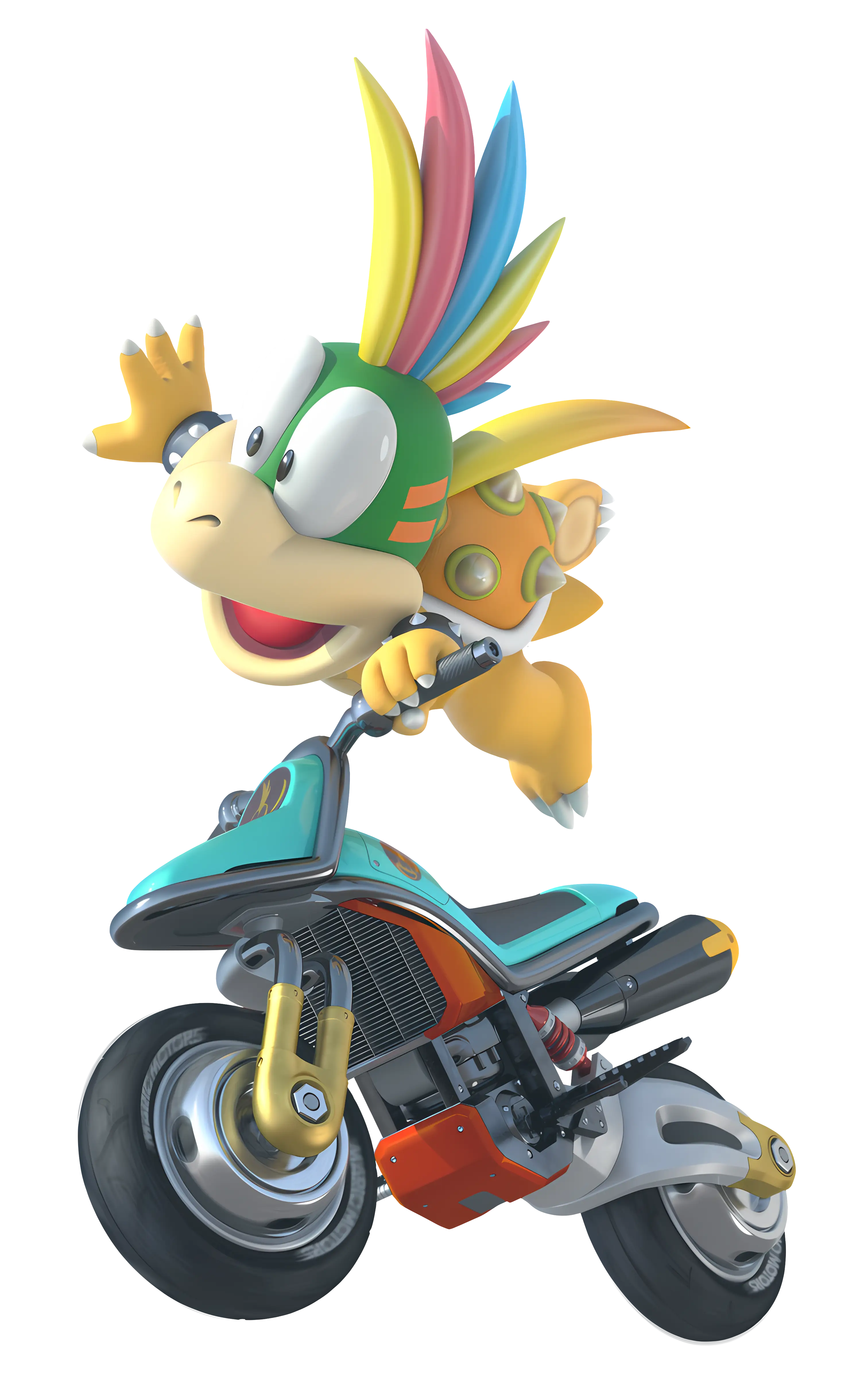 Cartoon Character on Motorbike