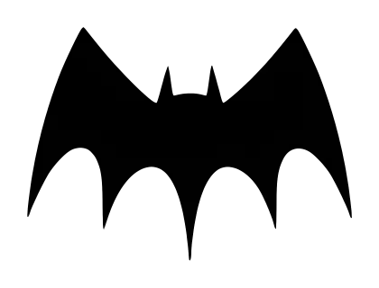 Black Bat Symbol Emblem