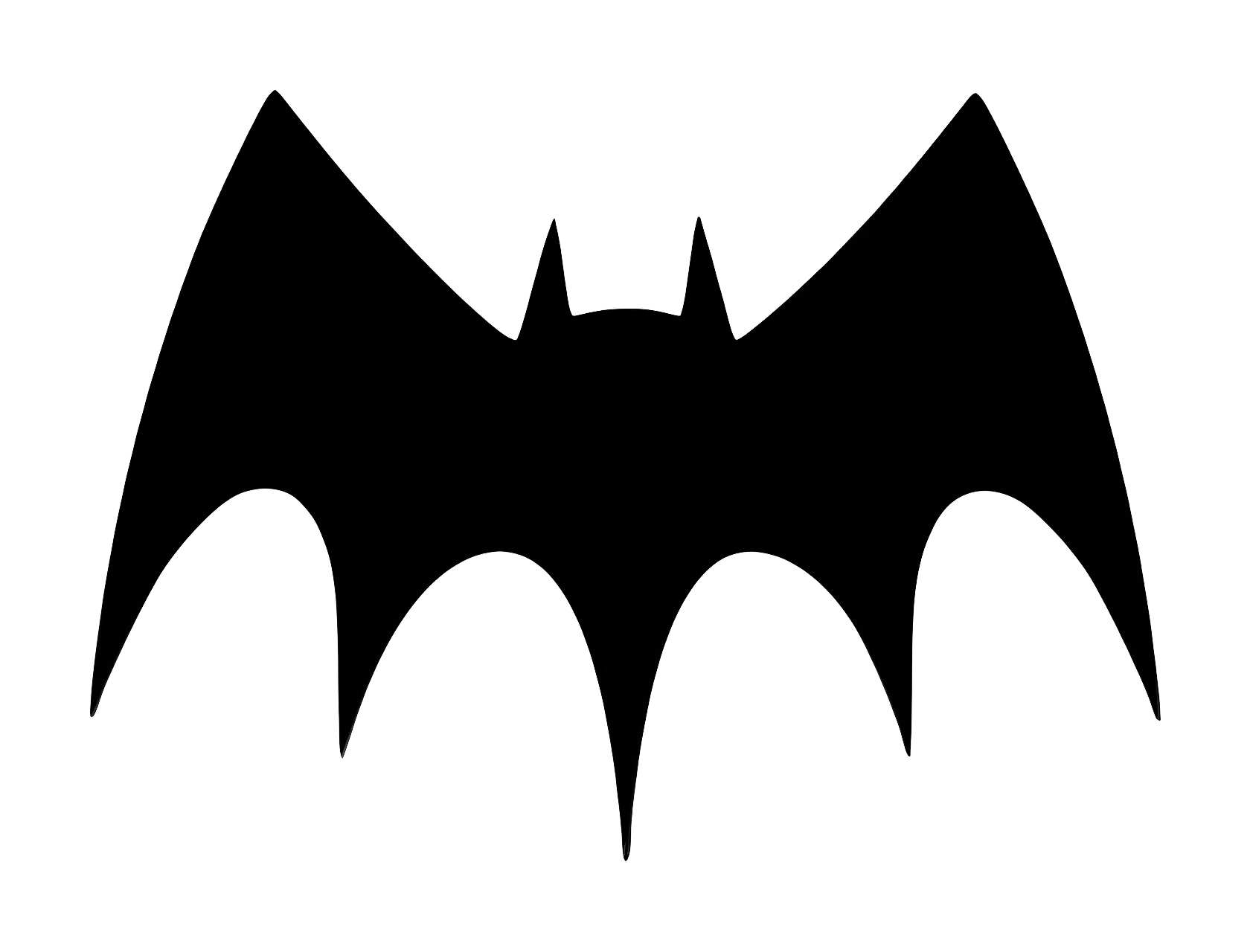 Black Bat Symbol Emblem