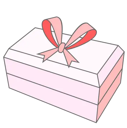 Pink Gift Box with Ribbon