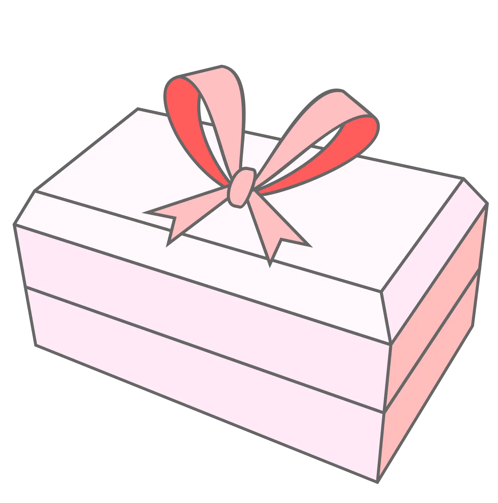 Pink Gift Box with Ribbon