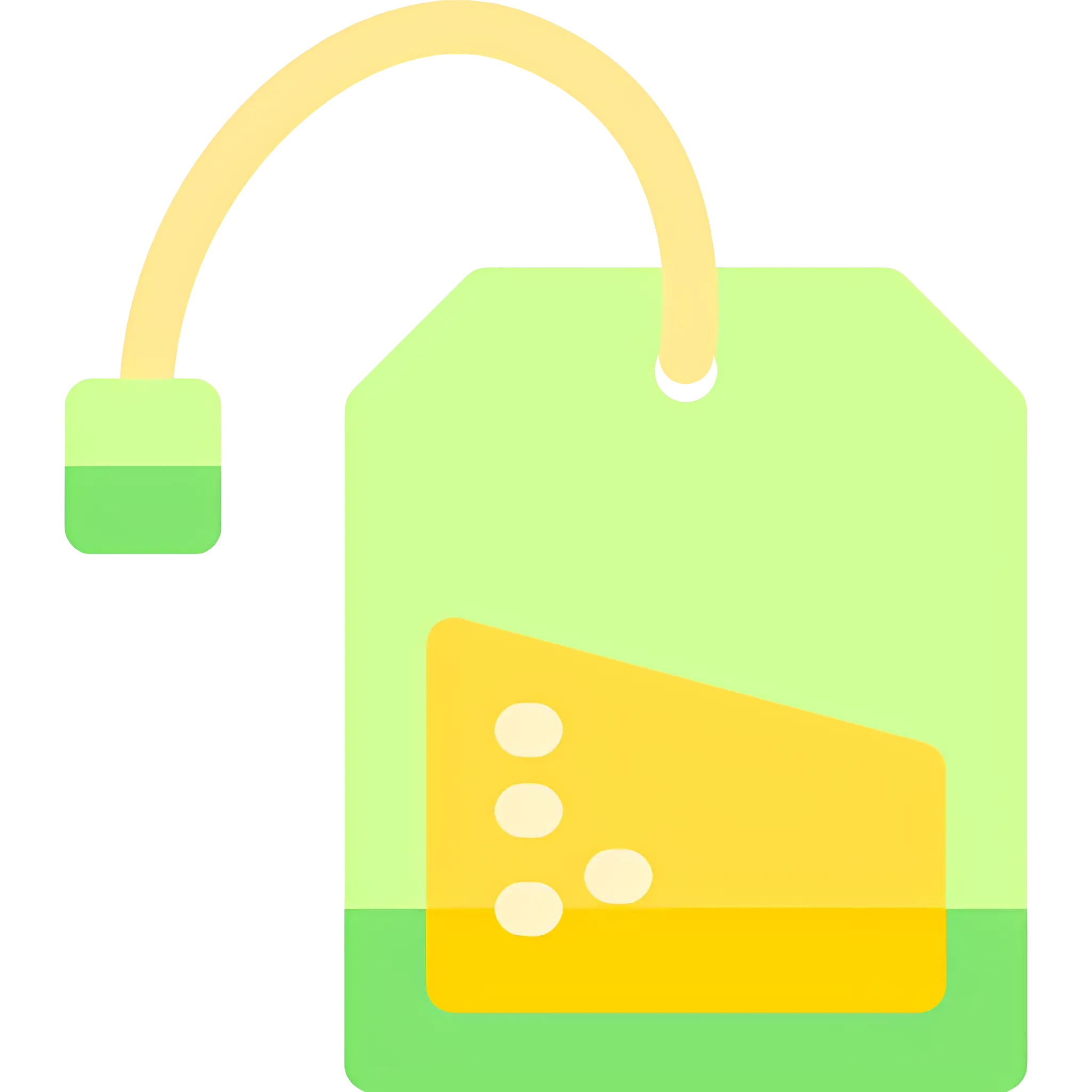 Green Tea Bag Illustration