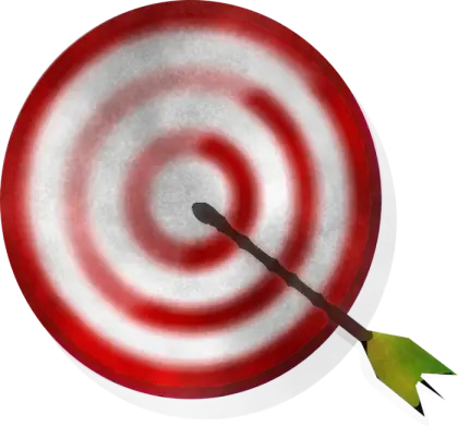 Bullseye Target with Arrow Illustration