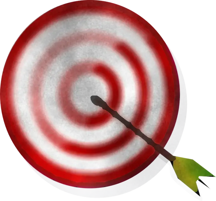 Bullseye Target with Arrow Illustration