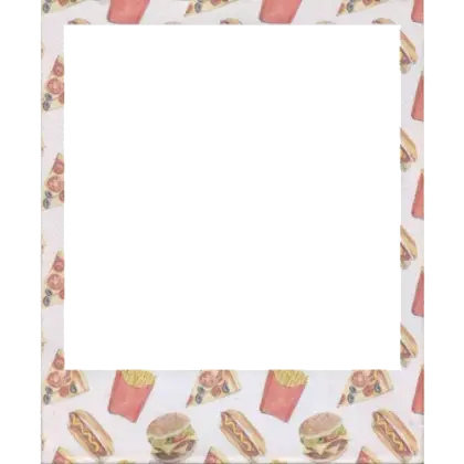 Fast Food Frame with Burgers and Fries