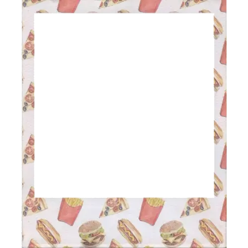 Fast Food Frame with Burgers and Fries