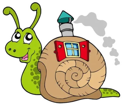 Cute Snail with House Shell