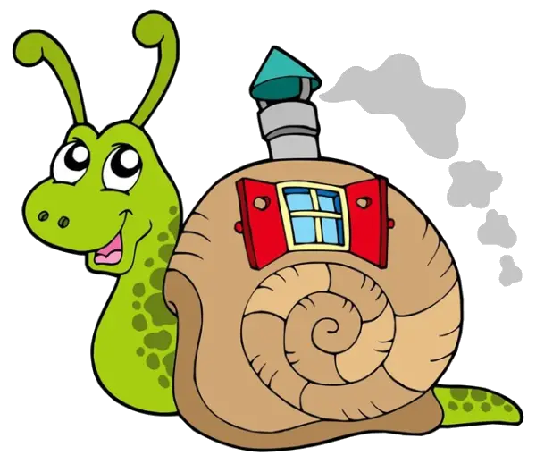 Cute Snail with House Shell