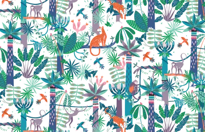Colorful Jungle Pattern