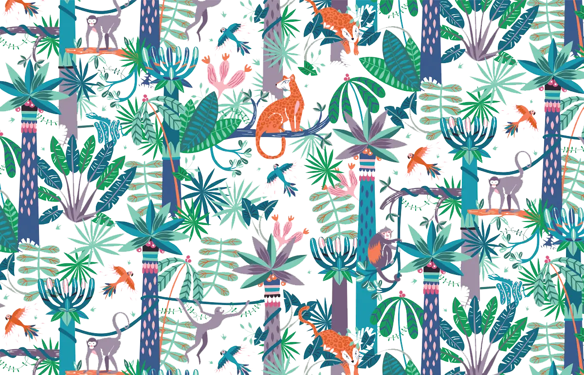 Colorful Jungle Pattern