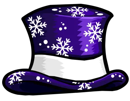 Purple Hat with Snowflakes
