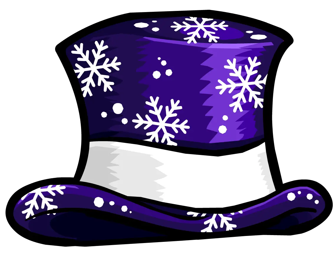 Purple Hat with Snowflakes