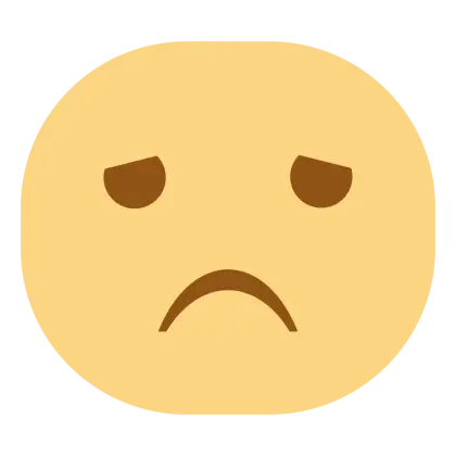 Sad Face Emoji Illustration