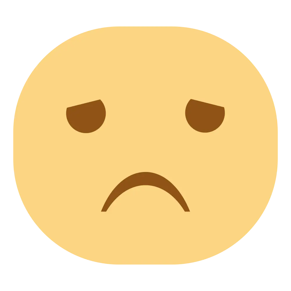 Sad Face Emoji Illustration