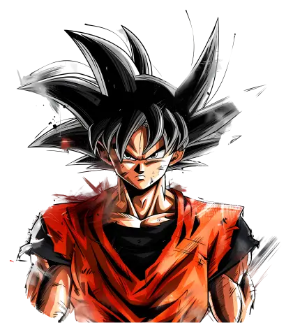 Animated Man in Red Outfit with Spiky Hair
