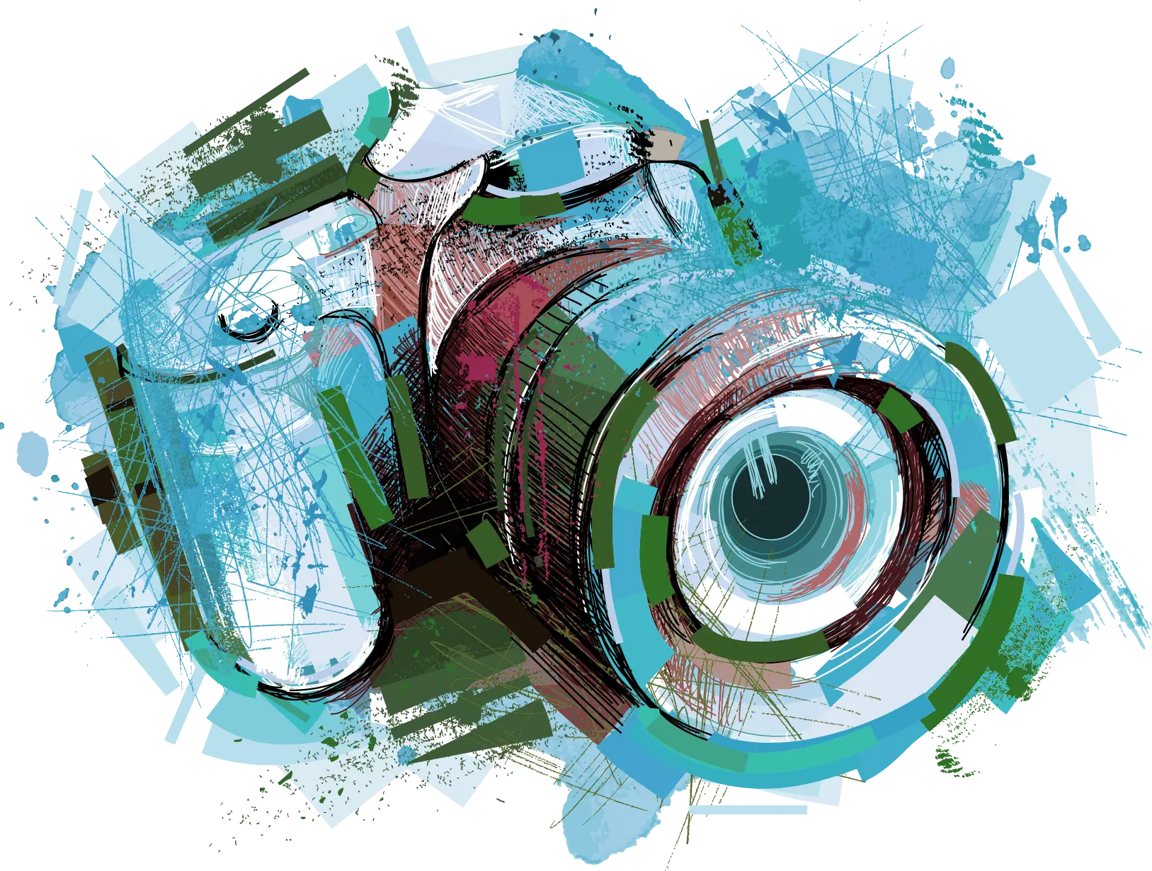 Artistic Camera Illustration