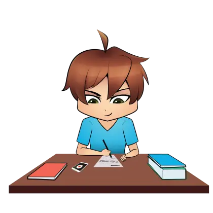 Student Studying at Desk