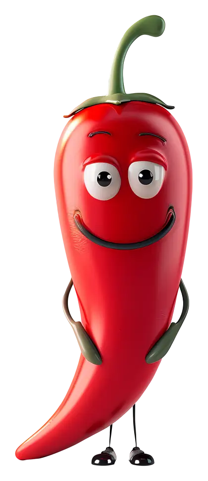 Happy Cartoon Chili Pepper