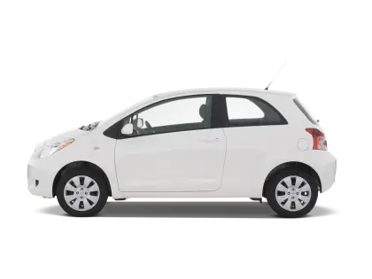 White Compact Hatchback Car