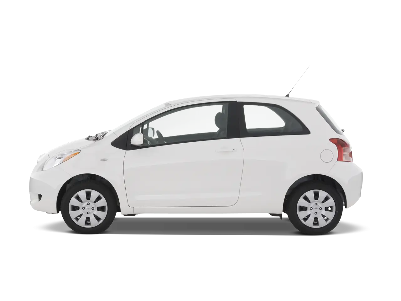 White Compact Hatchback Car