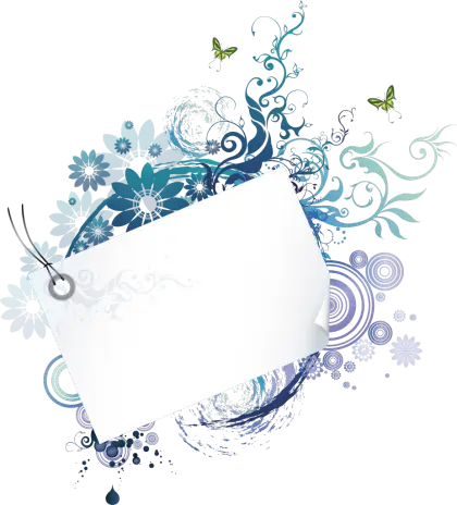 Decorative Floral Label Design