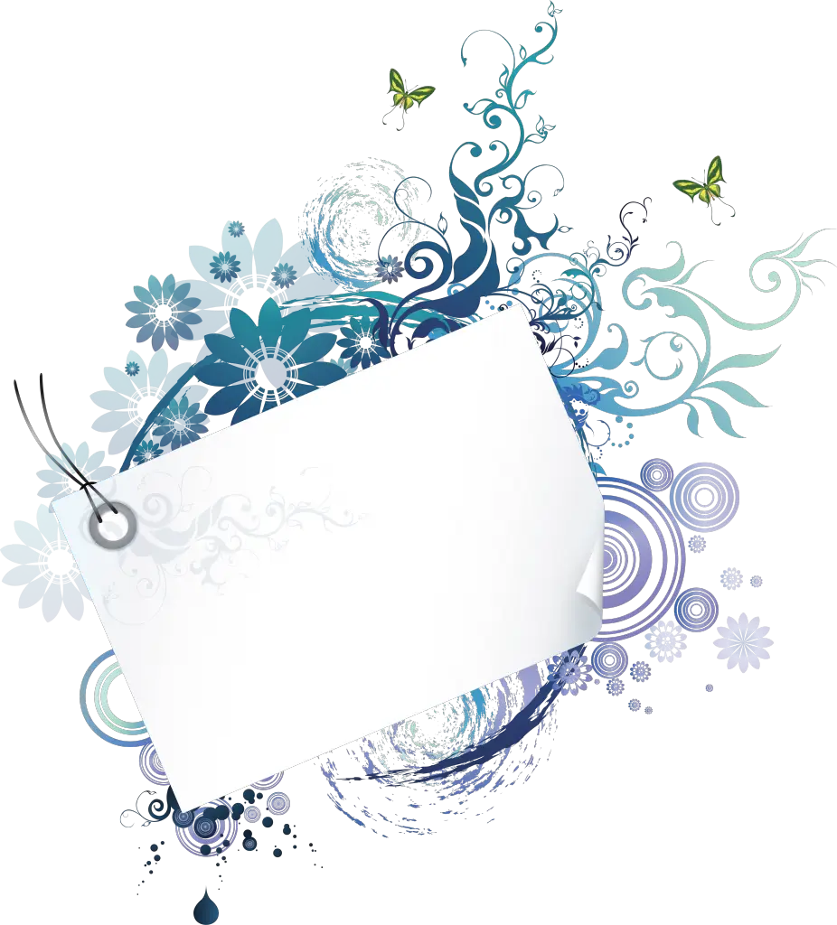 Decorative Floral Label Design