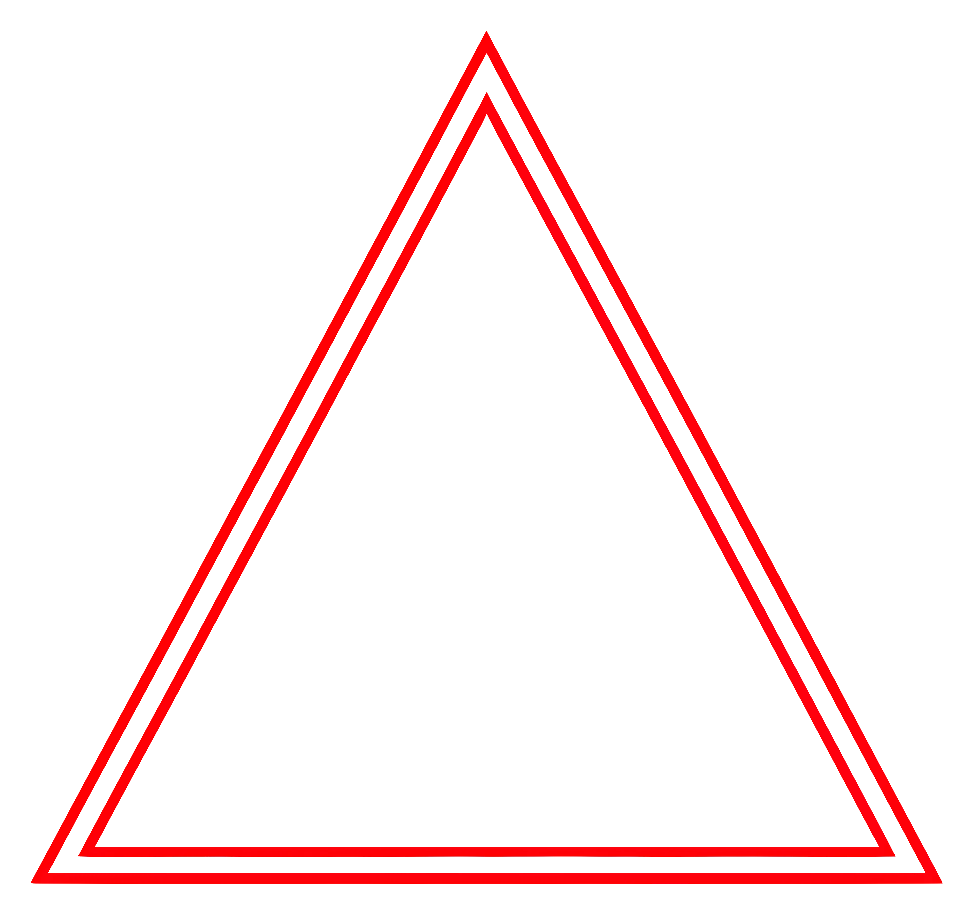 Red Geometric Triangle Outline