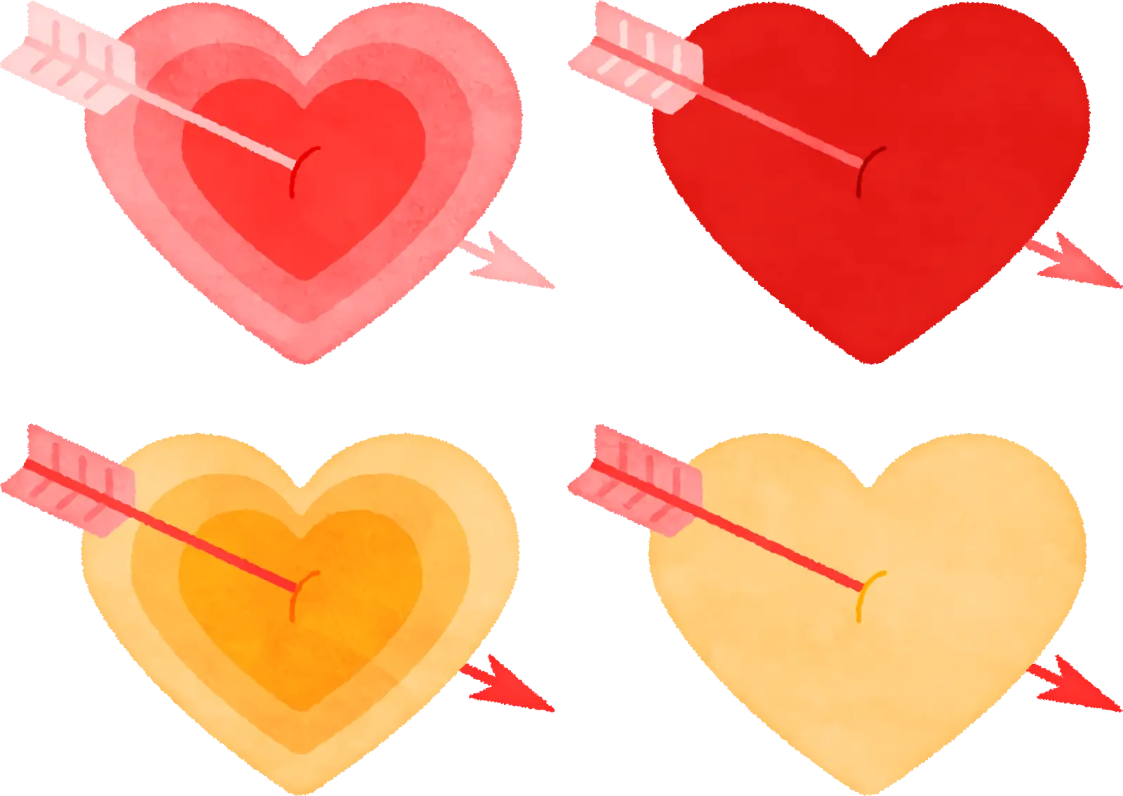 Hearts with Arrows for Valentine's Day